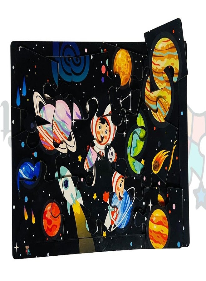 Khilonewale Solar Wooden Jigsaw Puzzle: Fun and Educational Toy for Kids (Ages 3-8), 12 Pieces, 8X12 Inches. (Solar System) - Image 5